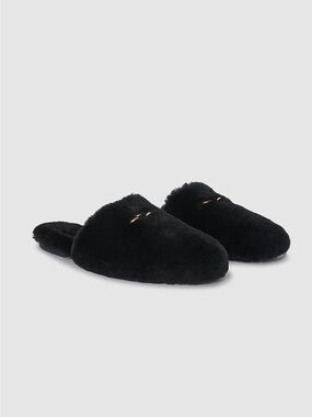 NIB Anine Bing Shearling Mule Black 41 $400